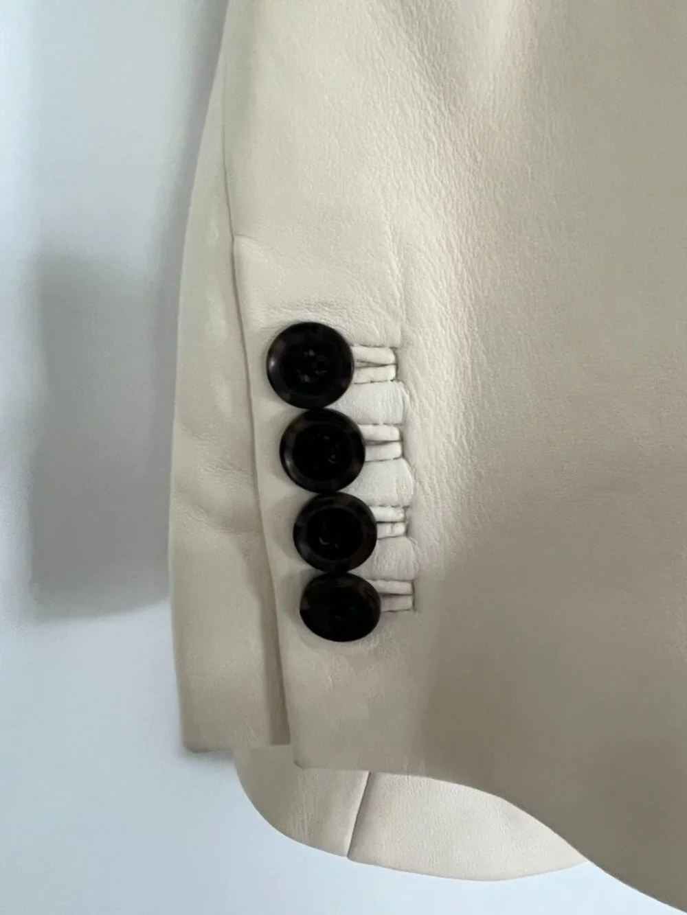 J. Crew Collection Alfie Leather Blazer in Ivory Size 4 NWT